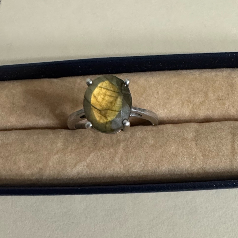 Vintage Sterling Silver 925 Labradorite Ring 7